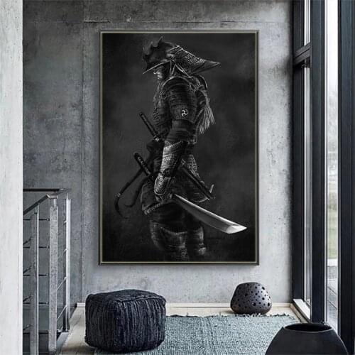 Japanese Samurai Anime Poster HD Print on Canvas Character Painting Wall Mural Pictures for living Room Home Decoration Cuadros