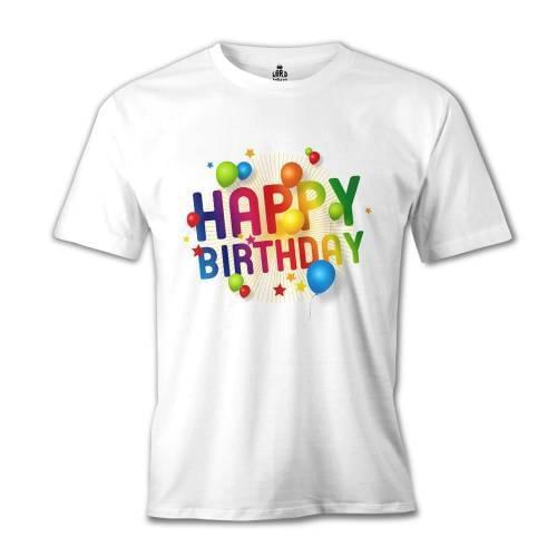 Happy Birthday White T shirt Men Women Unisex Tshirt Birthday Celebration T-shirt Famous Turkish Textile Production