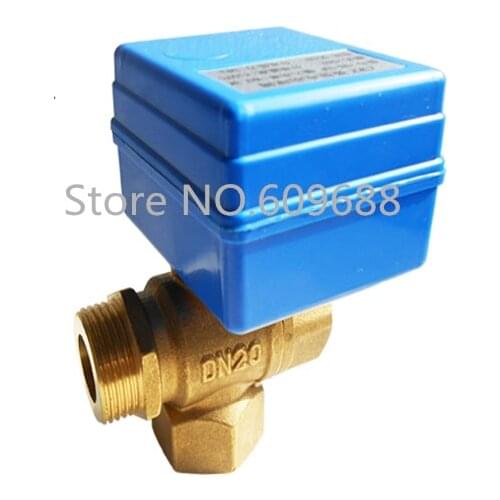 DN15 DN20 CR01 CR02 CR03 CR04 CR05 Brass 3 way Electric ball Valve 12V 24V 220V Motorized Ball Valve
