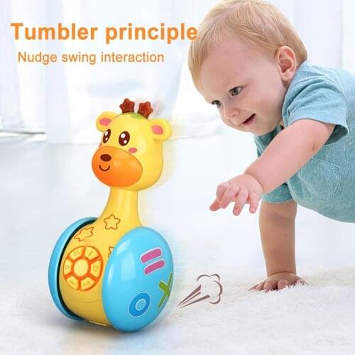 Animal Shape Slideable Tumbler Story Telling Machine Kids Interactive Sing Toy