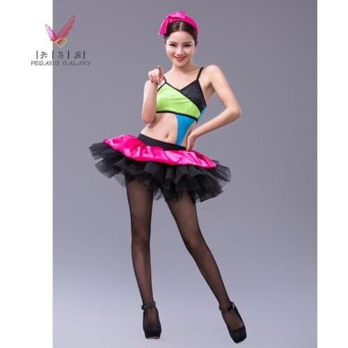 Sexy Sequins Bikini Style Ballet Dress Rainbow Ballet Dance Costume Girl Jupe Femme Tutu Skirt Women Spanish Dance Costume Kids