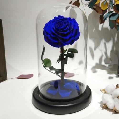 Glass Cover Fresh Preserved Rose Flower Barbed Rose Flores For Wedding Marriage Home Party Decoration ValentineS Day Gift