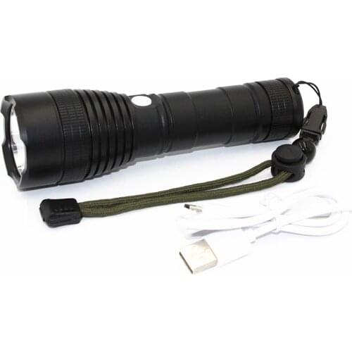 Portable LED Flashlight USB Rechargeable 26650 Flashlight XM-L2 1200 Lumen LED Torch 3 Modes Light Lamp with USB Cable Line