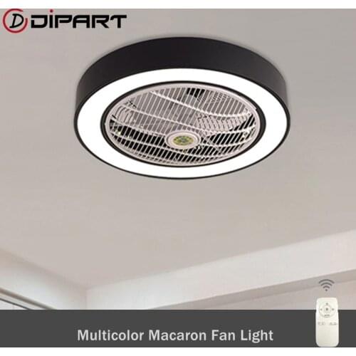 LED Fans Invisible Leaves Ultra-thin Ceiling Fan Lights Ceiling Fan Lamp With Remote Living Room Bedroom Ceiling La