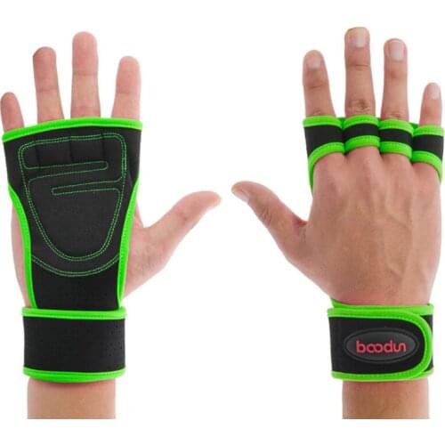 Boodun Weight Lifting Training Gloves Women Men Fitness Sports Body Building Gymnastics Grips Gym Hand Palm Protector Gloves