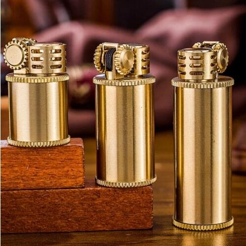 Zorro pure copper kerosene lighter Retro Vintage Mini Portable Personality Gasoline Oil Gadgets Pendant grinding wheel machine