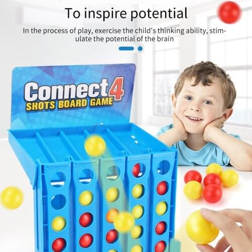 Bouncing Linking Shots Connect 4 Game 1 Set Board Game Entertainment Educational Puzzle Toys for Kids Finger Basketball Shooting