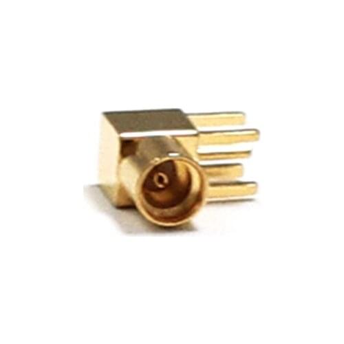 1PC MMCX female RF coax connector right angle PCB mount goldplated wholesale price