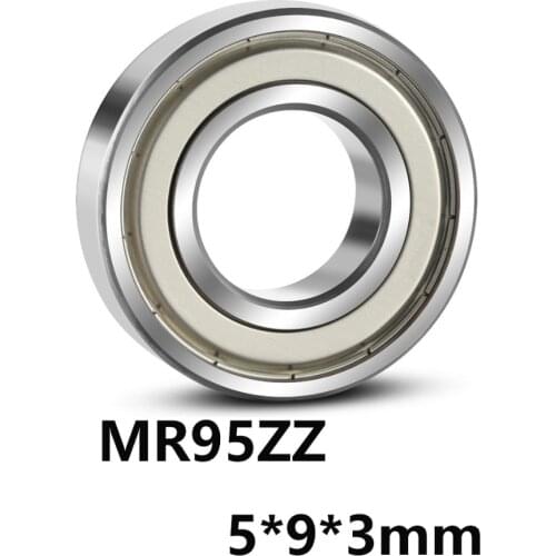 10pcs/lot MR95ZZ Bearing 5*9*3mm Deep Groove Ball Miniature Mini Bearings MR95ZZ MR95-ZZ 5x9x3mm High Quality Bearing Steel