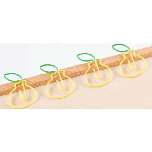 20pcs Two-color Paper Clip Cartoon Paper Clip Paper Clip Storage Metal