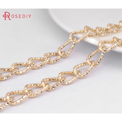 29874-G)2 meters 15*9.5MM Oxidation Champagne Gold Aluminum Full Section Extended Chains Diy Jewelry Findings Accessories