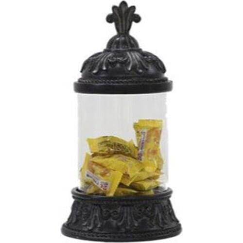 American Golden Retro Glass Sealed Storage Tank Decorative Pot Dried Flower Pot Candy Jar Green Tea Pot Sugar Jar Glass Jar