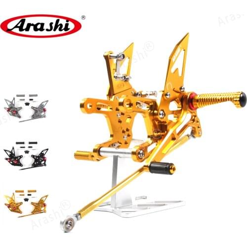 Arashi Adjustable Footrest For KAWASAKI NINJA ZX10R 2015 - 2017 CNC Rearset Foot Peg Rear Footpegs Pedals ZX-10R ZX 10R 2016 ABS