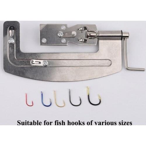 Automatic Fishing Hooks Line Tier + Hook Trigger Spring Machine Stainless Steel Fish Hook Line Knotter Tying Fish Catch g
