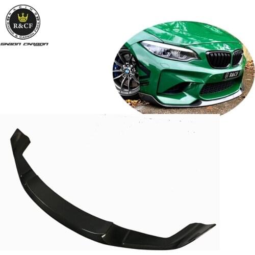 For BMW F87 M2 Front Lip Splitter Spoiler CS Competition CAR STYLING F87 M2 Carbon Fiber Front Bumper