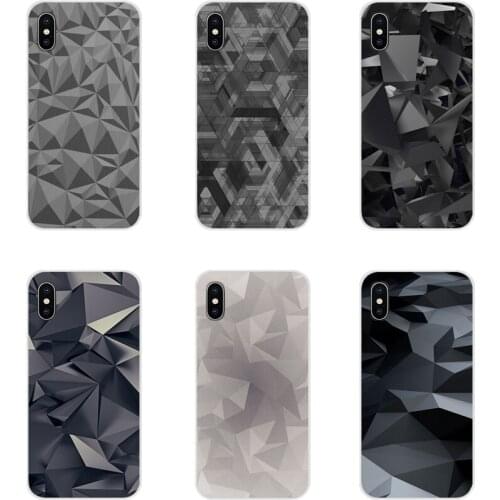 For Xiaomi Redmi Note 3 4 5 6 7 8 Pro Mi Max Mix 2 3 2S Pocophone F1 black and white triangle abstract Soft Transparent Bag Case