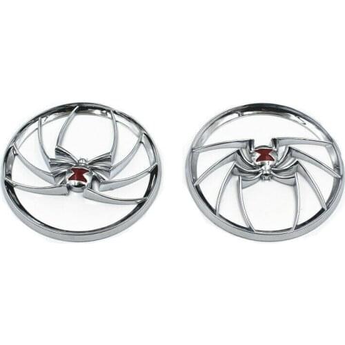 Motorcycle Chrome Spider Speaker Grills Cover For Harley Electra Glides Street Glides Triker 1996-2013 1997 1998 1999 2000 2001
