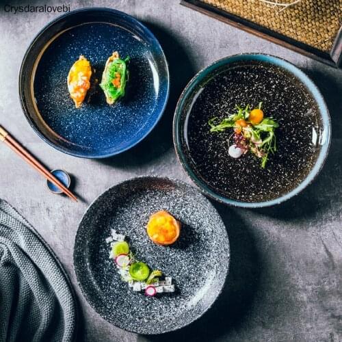 Nordic Creative ceramics Round deep plate High capacity salad pasta Household kitchen Christmas dinner plate sets