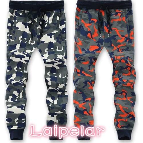 L-6XL 7XL 8XL=52.54 Inch Waist 95% Cotton Camouflage Sweatpants Men Trousers Sweat pants New Arrived Laipelar