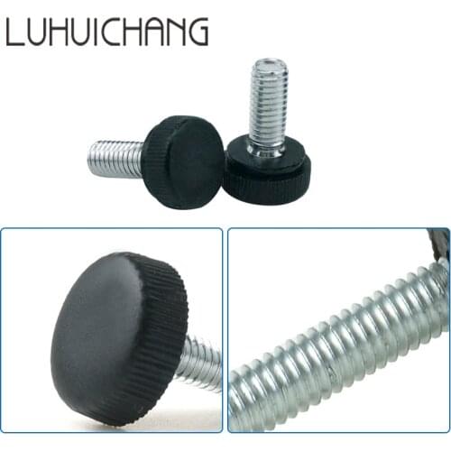 Luhuichang Free Shipping 20pcs m5 12# Black Plastic Tighten Thumb Screw Knurled Knoba Djusting Hand Screw