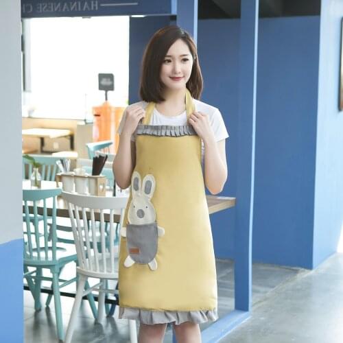 Cartoon cute Korean fashion home kitchen home apron waterproof and oil-proof cooking sleeveless waist