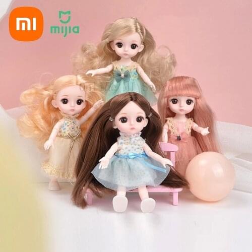 Xiaomi New 16cm Doll 13 Movable Joints Dolls Makeup Casual Wear Clothes with Shoes Doll Accessories Toy for Girls Gift