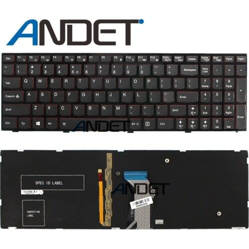 Genuine New For Lenovo Ideapad Y500 Y510P Laptop US Layout Keyboard Backlit Keyse Keyboard Backlight Backlit Red keyboard cap