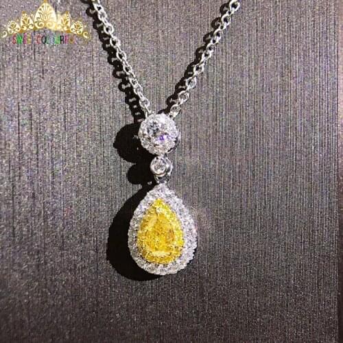 Jewelry 18K gold moissanite Diamond Necklace Wedding gifts MO-01-10