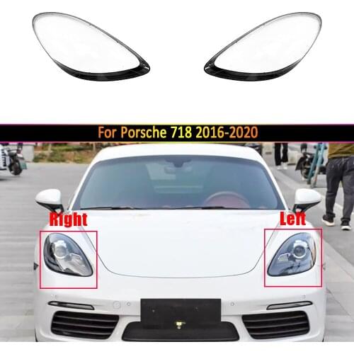 Headlight Lens For Porsche 718 2016 2017 2018 2019 2020 Headlamp Cover Replacement Front Car Light Auto Shell
