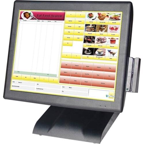 Pos all in one Nice style cash register touch screen desktop pos system with MSR