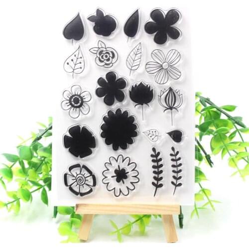 YPP CRAFT Layering Flowers Transparent Clear Silicone Stamps for DIY Scrapbooking/Card Making/Kids Fun Decoration Supplies 274