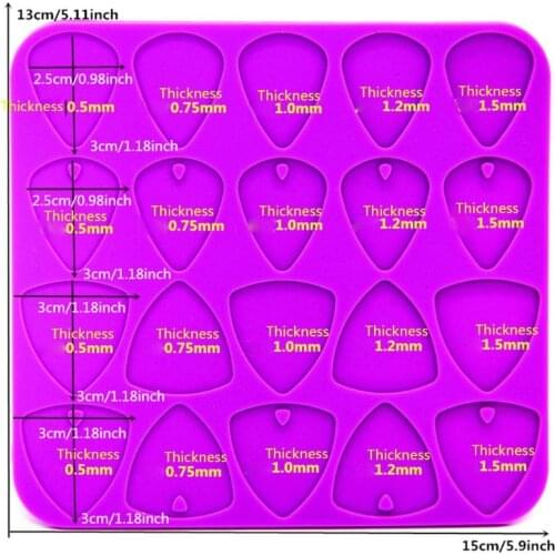 R58E Universal Guitar Picks Resin Mold Silicone Guitar Plectrums Resin Casting Mold DIY Guitar Thumb Finger Picks Mold Tools