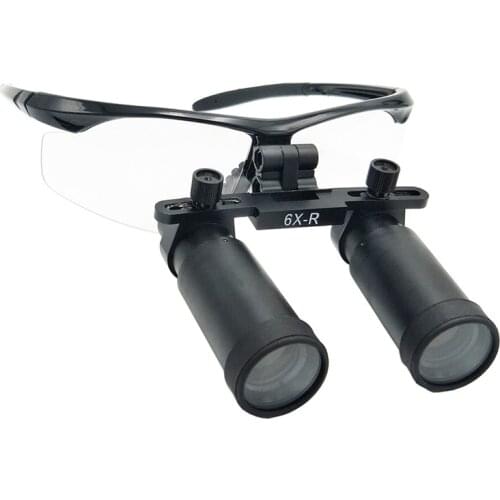 High Quality Plastic Frame 6.0X-R Medical Magnifying Glasses Binocular Magnifier Dental Surgical Loupes 3 Color Option