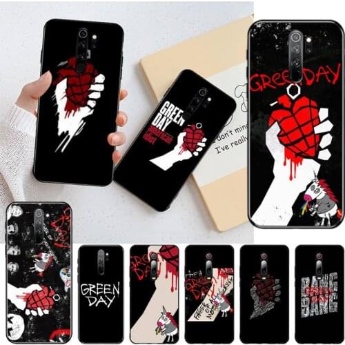 Green Day Newly Arrived Black Cell Phone Case for Redmi Note 8 8A 8T 7 6 6A 5 5A 4 4X 4A Go Pro