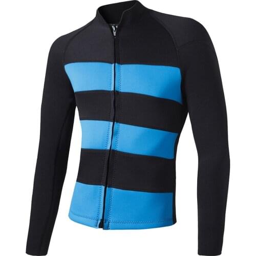 Women Wetsuit Top 2mm Neoprene Warm Jacket Long Sleeve & Front Zipper