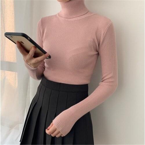 Womens Knit Vest New Long Sleeve Sweater Vest Knit Sweater Autumn Winter Black Bottoming Shirt