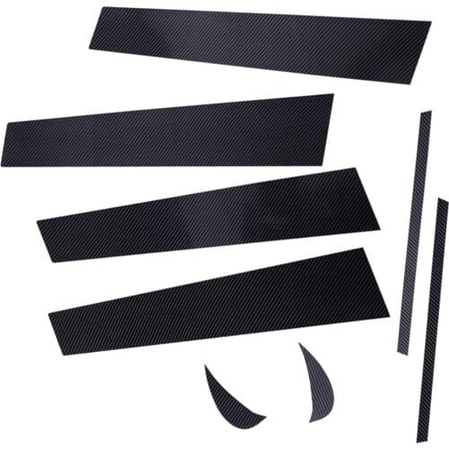 1 Set Car Door Window B Pillar Post Cover Trim Decoration Carbon Fiber Style PC Fit for Toyota Camry 2018 2019 2020 2021