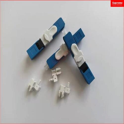 100/ 200/300PCS Lot FTTH ESC250D SC UPC Single-Mode Fiber Optic Quick Connector FTTH SM Optic SC/UPC Fast Connector