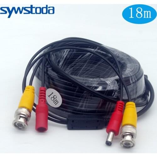 18M High quality BNC Video Cable Security CCTV Camera DC Power Copper core AHD Surveillance DVR System Installation Accessories