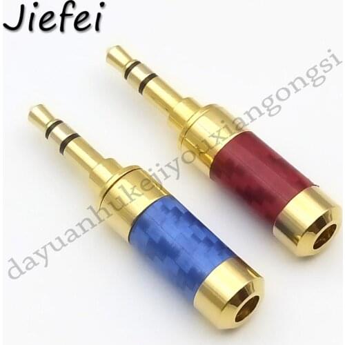 1/8" 3.5mm Plug Audio Jack 3 Pole Gold Plated Earphone Adapter Socket for DIY Stereo Headset Earphone Headphone for Repair