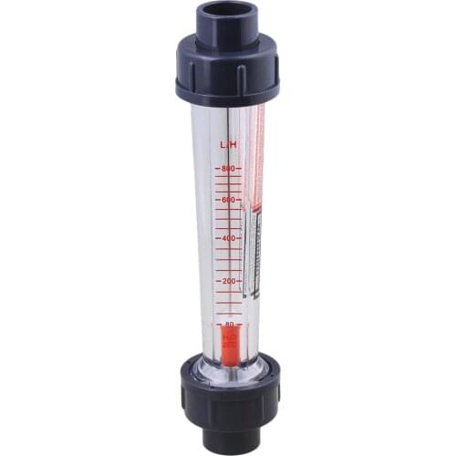 80-800L/H Plastic Tube Liquid Water Rotameter LZS-15 Flow Meter 26MM Dia