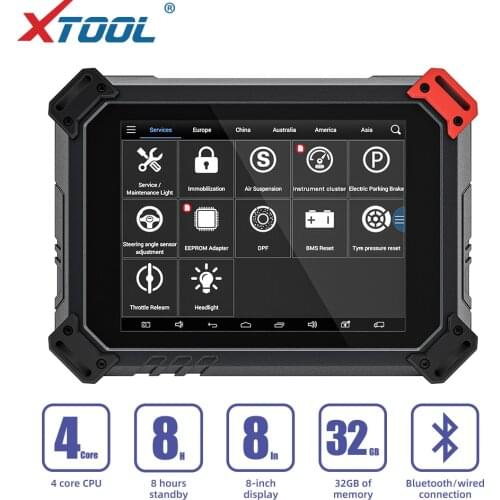 XTOOL PS80 OBD2 Automotive Full System Diagnostic tool with KC100 key programmer ECU Coding and Free update online for life time