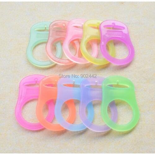 Free Shipping 1000 PCS/Lot Silicone Pacifier Holder Rings for Baby, 100% Food Grade Pacifier Rings 15 Colors For Choice
