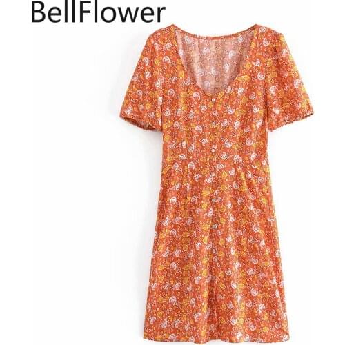 Bohemian Print Vestidos Mujer Verano 2021 Straight O-Neck Belt Short Sleeve Pullover Party Women Boho Mini Dress Dropshipping