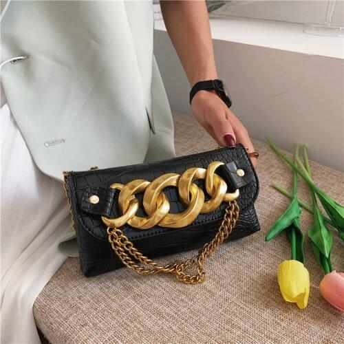 Branded Mini Crossbody Bags For Women Luxury Purse Fashion Metal Chain Shoulder Bag Leather Stone Pattern Belt Bag Women Clutche