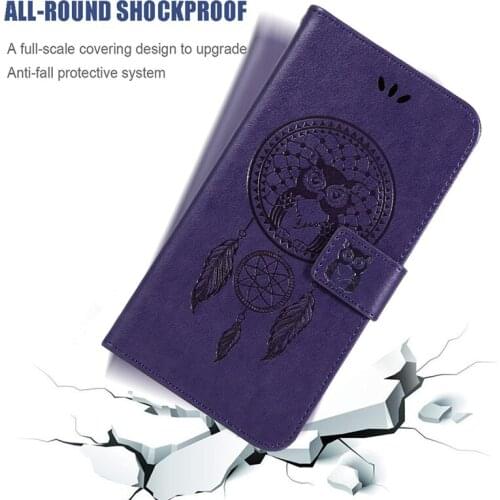 Case For iPhone 12 Pro Max Mini 11 8 7 6 5 6S 5S Plus SE 2020 X XS Max XR Flip Shockproof Back Owl 3D Emboss Leather Phone Cover