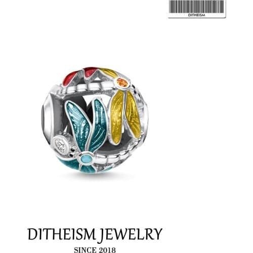 DIY Beads Dragonfly Charm 5mm Hole,2019 New Fashion 925 Sterling Silver Jewelry Trendy Gift For Women Fit Bracelets Necklace