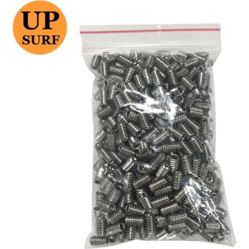 500 PCS 9mm Silver Stainless Steel Surfboard Fin Screws For Water Sports Surfing All fcs plugs Surfing Outdoor Accessories