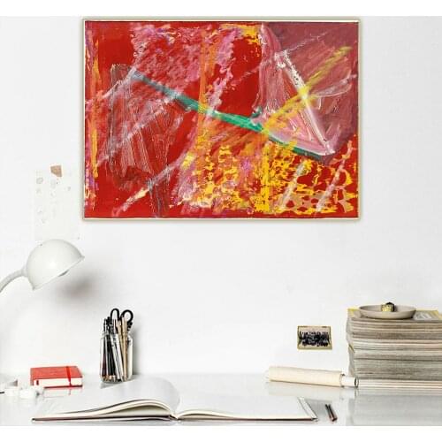 Holover Canvas Oil Painting Gerhard Richter"Abstract Picture.1981"Pop Art Vermalungen Aesthetic Wall Art Home Room Decoration