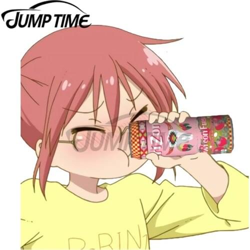JumpTime 13 x 12.5 cm Anime Kobayashi Drink Car Stickers Bumper Anime Surfboard Decal Windshield Motorcycle Bumper Decoration